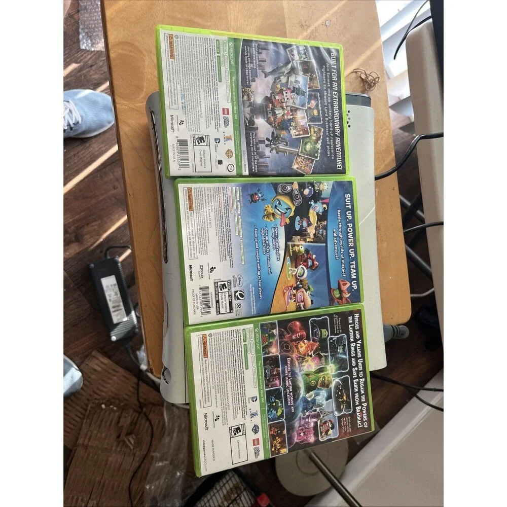 Microsoft Xbox 360 Lot 20GB HDD 3 Games TESTED with power supply and HDMI cable